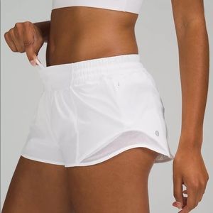 white Hotty Hot Low-Rise Lined Short 2.5"